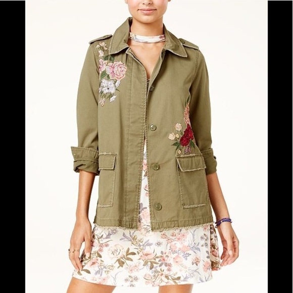 American Rag Jackets & Blazers - American Rag Embroidered Cargo Jacket XS